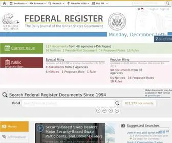 Federalregister.gov(Monday, December 19th) Screenshot