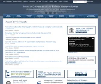 Federalreserve.gov(Federal Reserve Board) Screenshot