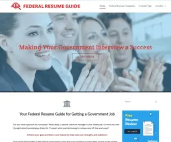 Federalresumeguide.com(Federal Resume Template and Tips) Screenshot