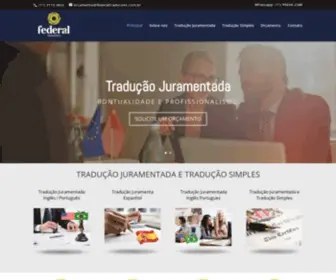Federaltraducaojuramentada.com.br(Federal Tradução Juramentada) Screenshot