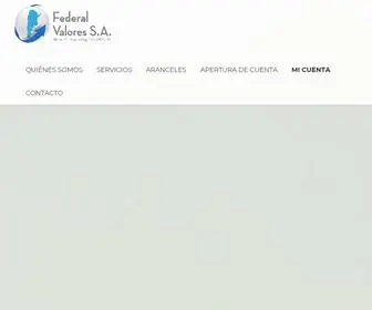 Federalvalores.com.ar(FEDERAL VALORES Agente Productor) Screenshot