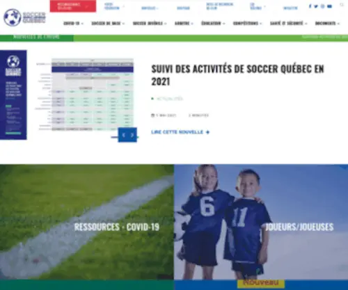 Federation-Soccer.qc.ca(Fédération de soccer du Québec) Screenshot