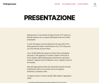 Federgasacqua.it(PRESENTAZIONE) Screenshot