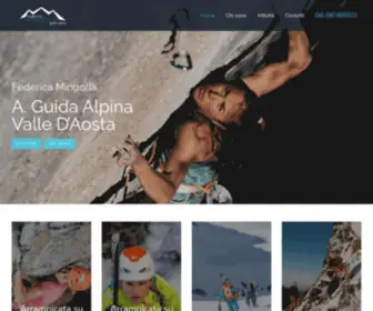 Federicaguidaalpina.com(Federica Mingolla A. Guida alpina Valle d'Aosta Specialità alpine) Screenshot