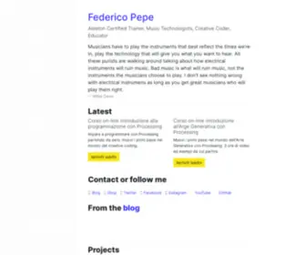 Federicopepe.com(Federico Pepe) Screenshot