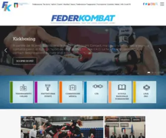 Federkombat.it(Il sito ufficiale della Federazione Italiana Kickboxing) Screenshot