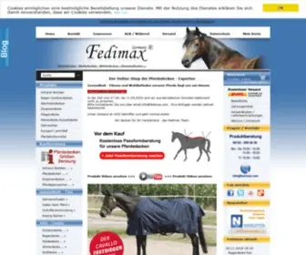 Fedimax.de(Die Pferdedecken Profis) Screenshot