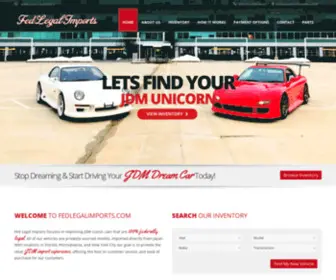 Fedlegalimports.com(Specializing in 100% legal JDM cars) Screenshot