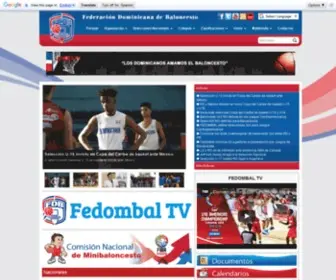 Fedombal.com(Federación Dominicana de Baloncesto) Screenshot