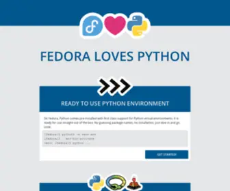 Fedoralovespython.org(Fedora Loves Python) Screenshot