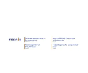 Fedris.be(Federaal agentschap voor beroepsrisico's) Screenshot
