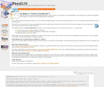 Feed2JS.org(Feed2JS) Screenshot