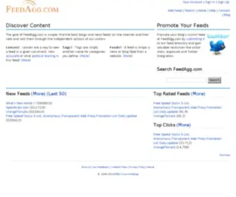 Feedagg.com(The Best Blogs and RSS Feeds on the Web) Screenshot