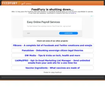 Feedfury.com(FeedFury RSS feed directory) Screenshot