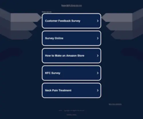 Feedkfcback.co(feedkfcback) Screenshot