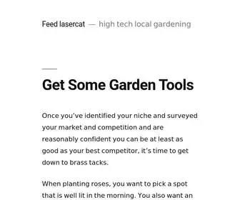 Feedlasercat.com(High tech local gardening) Screenshot