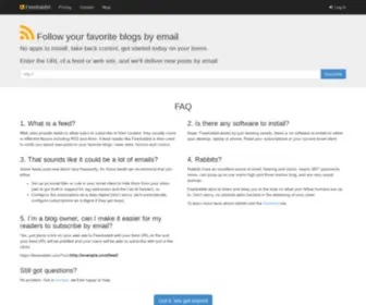 Feedrabbit.com(RSS and Atom web feed to email service) Screenshot