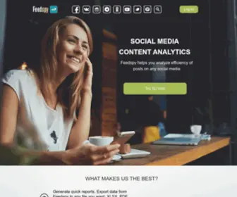 Feedspy.net(аналитика и статистика контента в социальных сетях) Screenshot