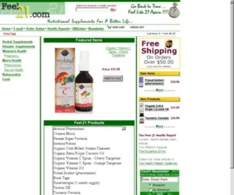 Feel21.com(Men Health Women's Health Vitamin Supplements) Screenshot