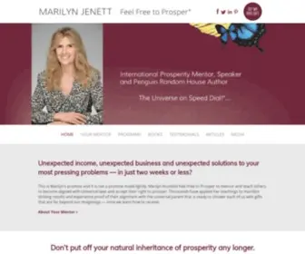 Feelfreetoprosper.com(Marilyn Jenett) Screenshot