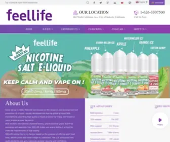 Feellife.net(USA E Liquid Manufacturers) Screenshot