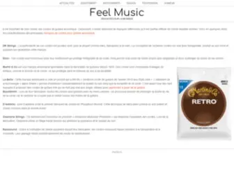 Feelmusic.fr(Présentation de plusieurs marques de cordes de guitare folk) Screenshot