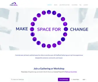 Feelreal.net(Connect With Other People in Meaningful Online Gatherings) Screenshot