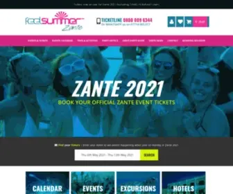Feelsummerzante.com(Zante's biggest events company. Supplying tickets for the best events in Zante (Laganas)) Screenshot