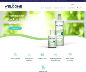 Feelwelcome.co(Welcome brand hand sanitizers and soaps) Screenshot