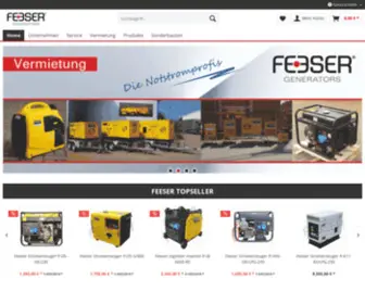 Feeser-Generators.com(Verkauf & Vermietung von Notstromaggregaten) Screenshot