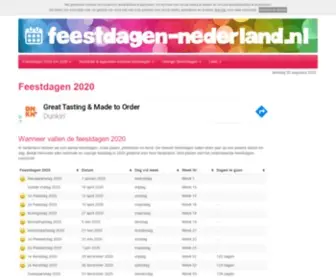 Feestdagen-Nederland.nl(Feestdagen 2022) Screenshot