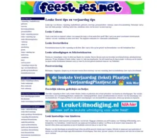 Feestjes.net(Leuke feest tips) Screenshot