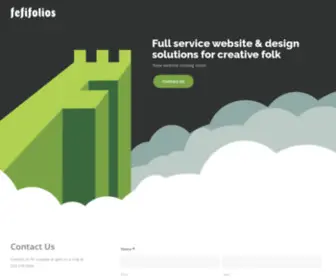 Fefifolios.com(Full service website and design solutions for creative folk) Screenshot