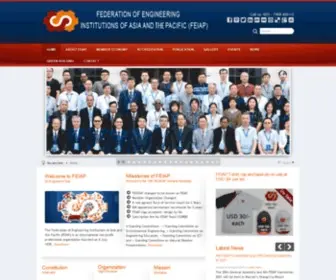 Feiap.org(Federation of Engineering Institutions of Asia and Pacific) Screenshot