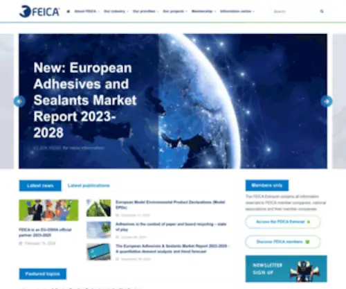 Feica.eu(Association of European Adhesives and Sealants Manufacturers) Screenshot