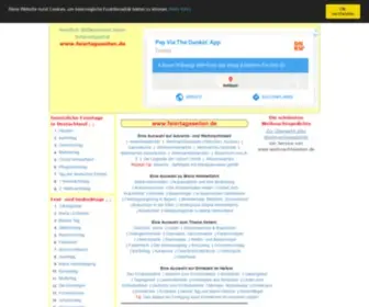 Feiertagsseiten.de(Ein Service von) Screenshot