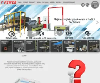 Feifer.cz(Výroba a prodej páskovačů a páskovacích a balicích strojů) Screenshot