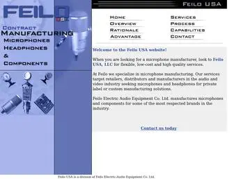 Feilo-USA.com(OEM Microphone and Headphone Manufacturing) Screenshot