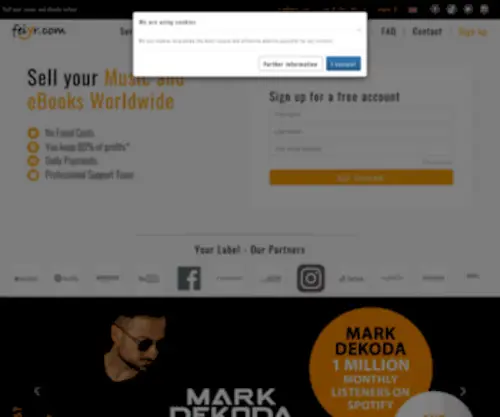 Feiyr.com(Start Your Record Label) Screenshot