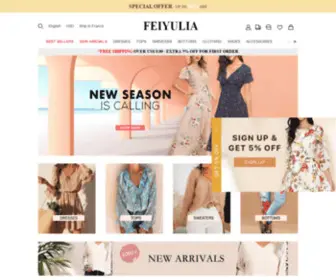 Feiyulia.com(Dresses, Shoes and Accessories On Sale Today) Screenshot