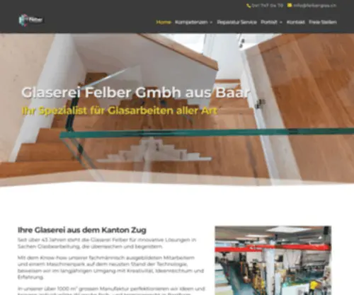 Felberglas.ch(Glaserei Felber) Screenshot