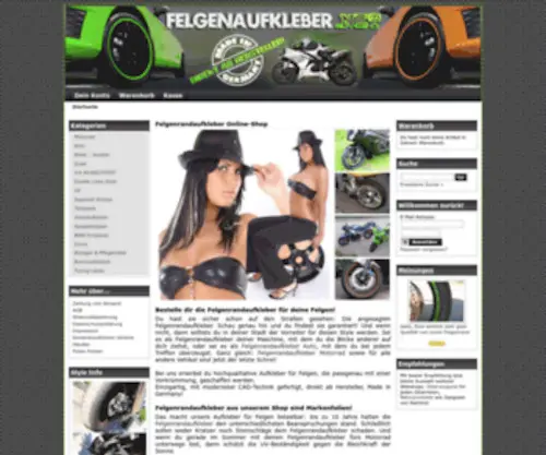Felgenaufkleber.net(Felgenrandaufkleber Online) Screenshot