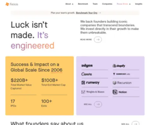 Felicis.com(Felicis) Screenshot
