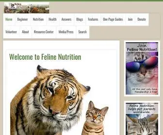 Feline-Nutrition.org(The most important decision you'll make for your cat's health and longevity) Screenshot