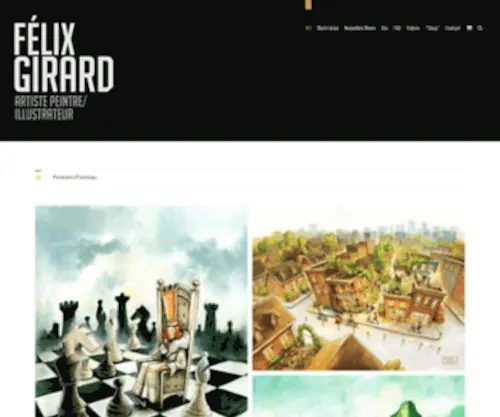 Felixgirard.com(Peintures et illustrations récentes de l'artiste et illustrateur Félix Girard) Screenshot