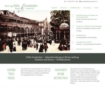 Felixgundacker.at(Genealogielehrgänge) Screenshot