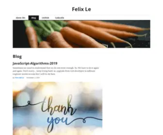 Felixle.ca(Felix Le) Screenshot