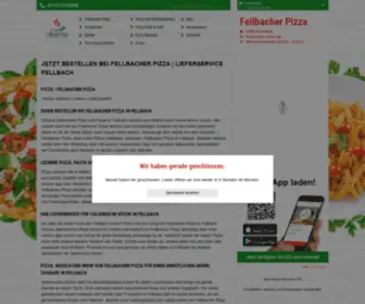 Fellbacher-Pizza.com(Jetzt bestellen bei Fellbacher Pizza) Screenshot