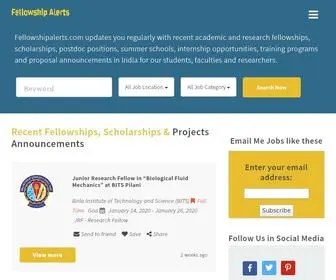 Fellowshipalerts.com(Fellowships & Scholarships in India) Screenshot