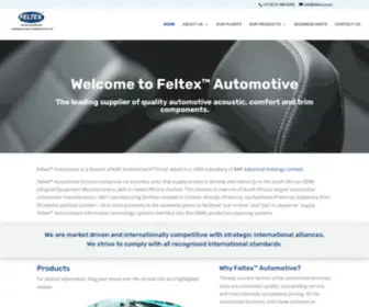 Feltex.co.za(Feltex Automotive) Screenshot